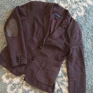 BANANA REPUBLIC LEATHER BUTTON AND PATCH BLAZER